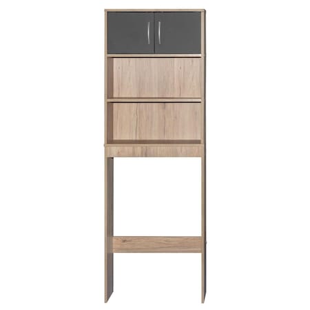 Latestluxury Ace Over-The-Toilet Storage Rack Natural Oak & Dark Gray LA2821388